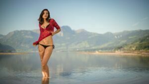 Outdoor Fotoshooting Frau am See