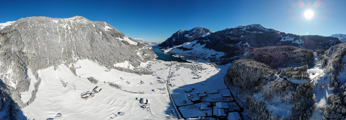 Drohnenaufnahmen Obwalden Drohnenaufnahmen Winter Obwalden Drohnenfotograf Zentralschweiz