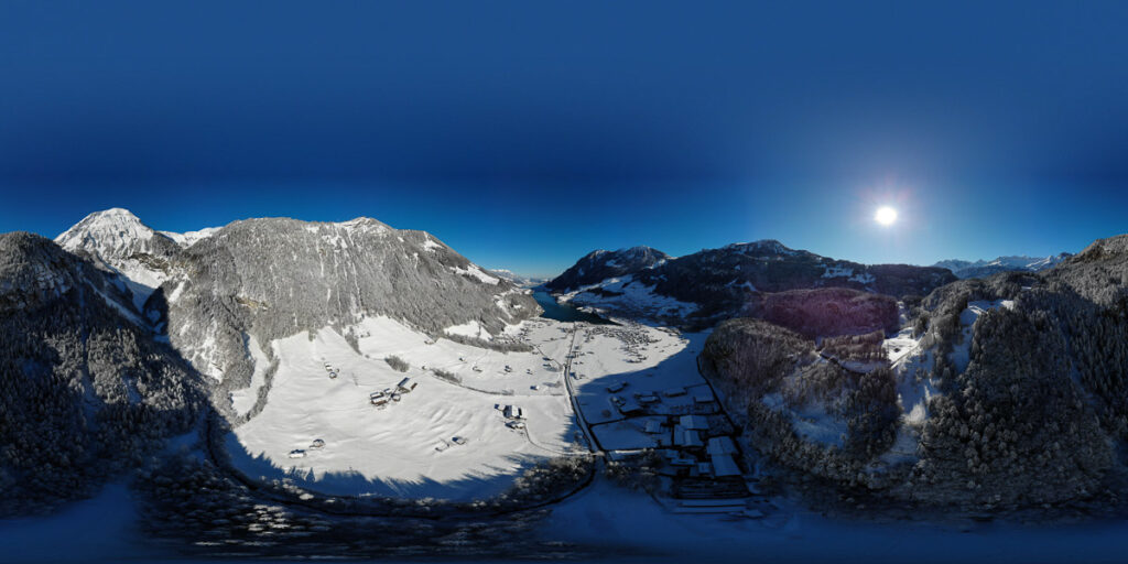 Drohnenaufnahmen Winter Obwalden Drohnenfotograf Zentralschweiz