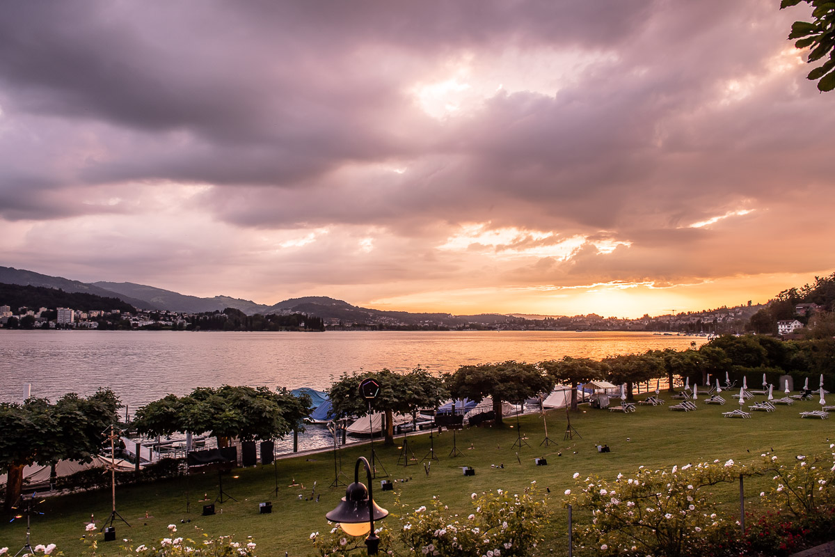 Eventreportage Seehotel Hermitage Luzern mit Feuershow