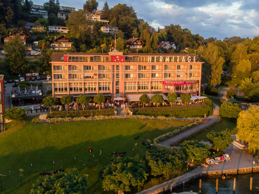 Eventreportage Seehotel Hermitage Luzern mit Feuershow