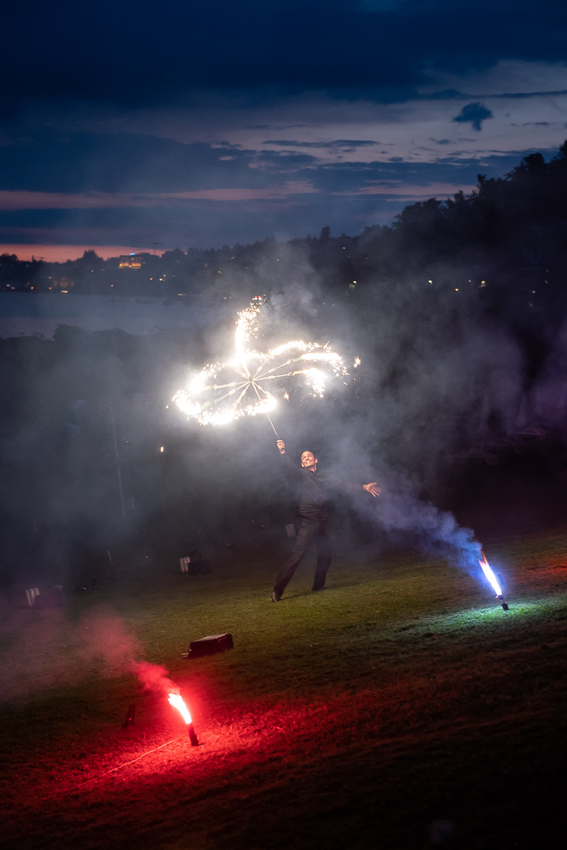 Eventreportage Seehotel Hermitage Luzern mit Feuershow