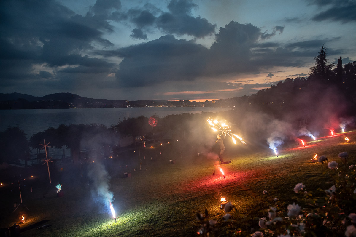 Eventreportage Seehotel Hermitage Luzern mit Feuershow