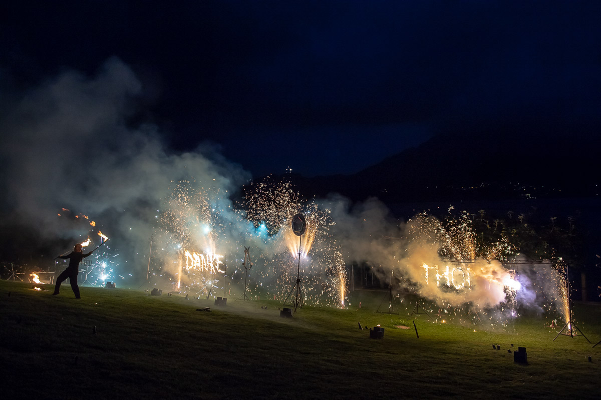 Eventreportage Seehotel Hermitage Luzern mit Feuershow