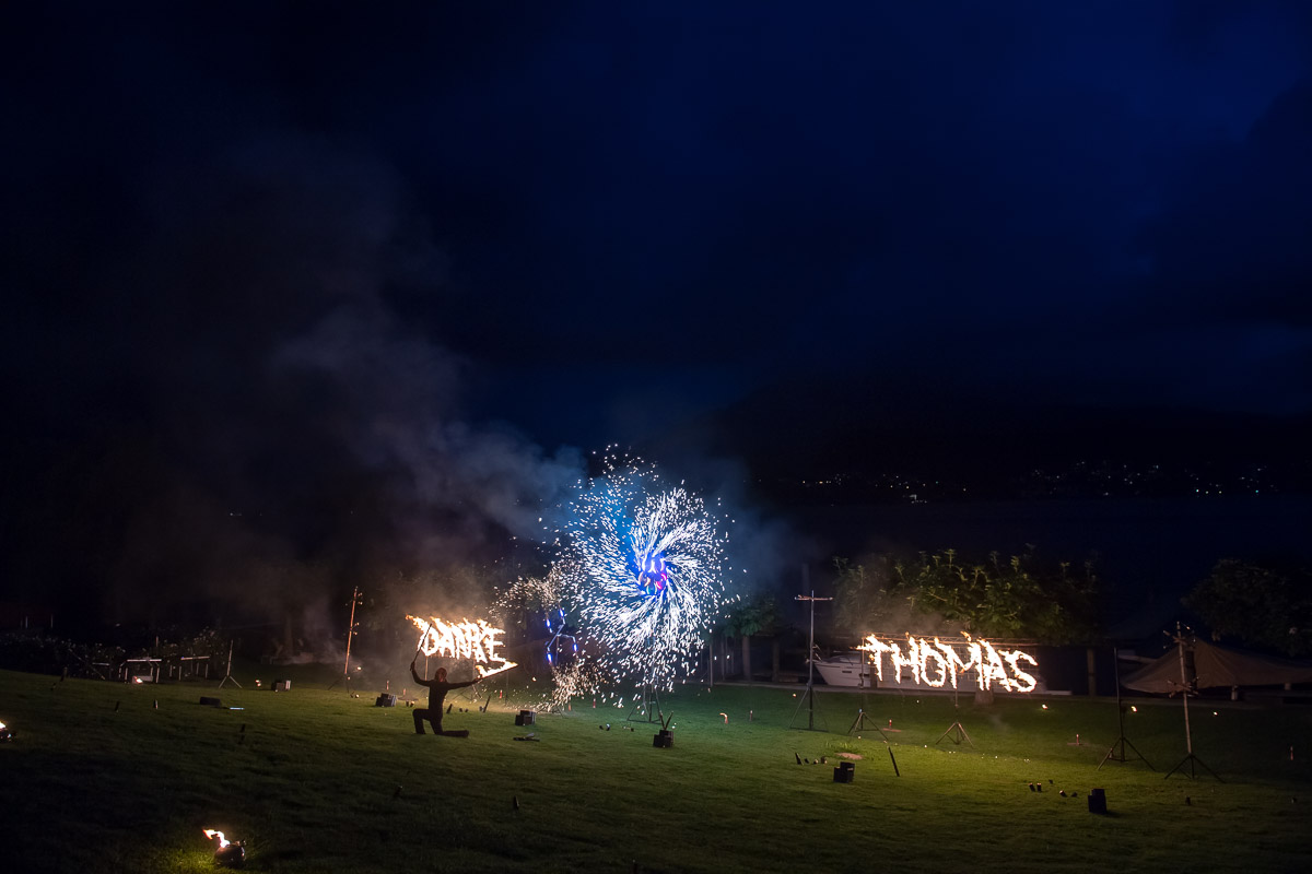 Eventreportage Seehotel Hermitage Luzern mit Feuershow