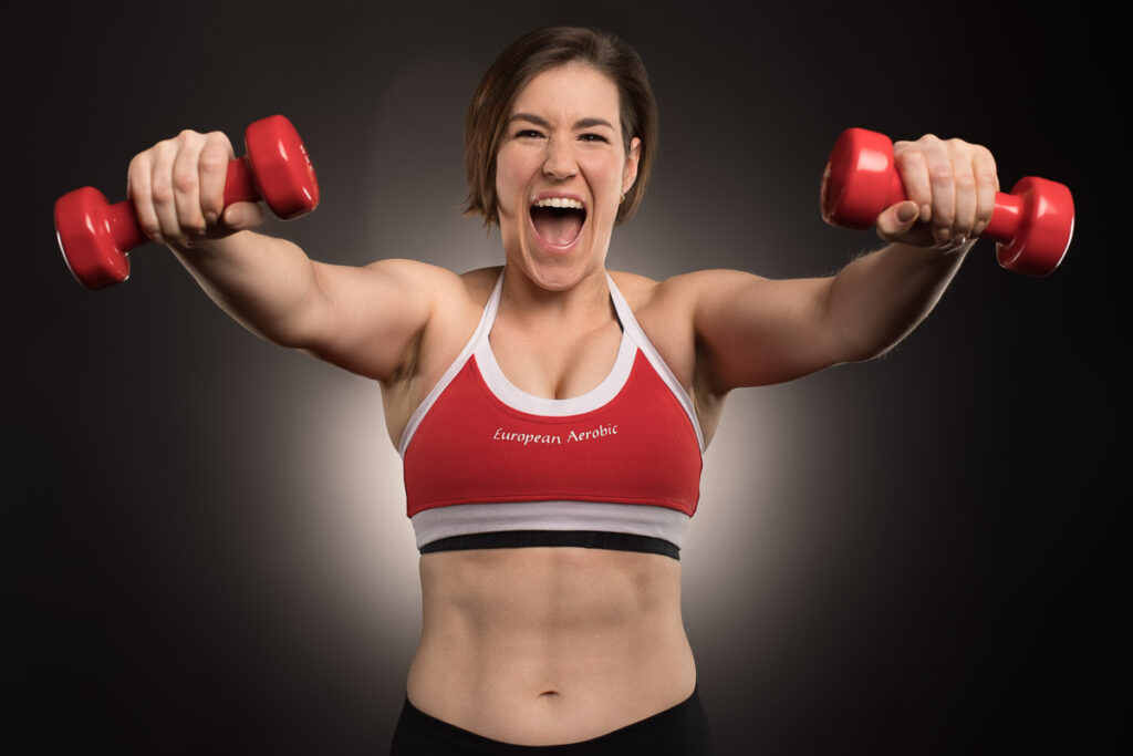 Fitness und Sport Fotoshooting im Fotostudio Fotoshooting mit Sportlicher Frau im Studio bei Luzern