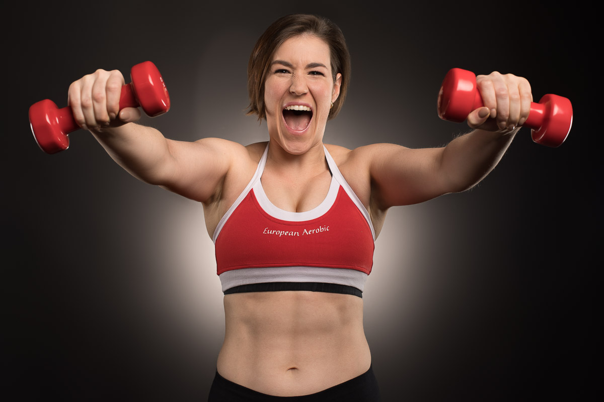 Fitness Fotoshooting Fitness und Sport Fotoshooting im Fotostudio Fotoshooting mit Sportlicher Frau im Studio bei Luzern