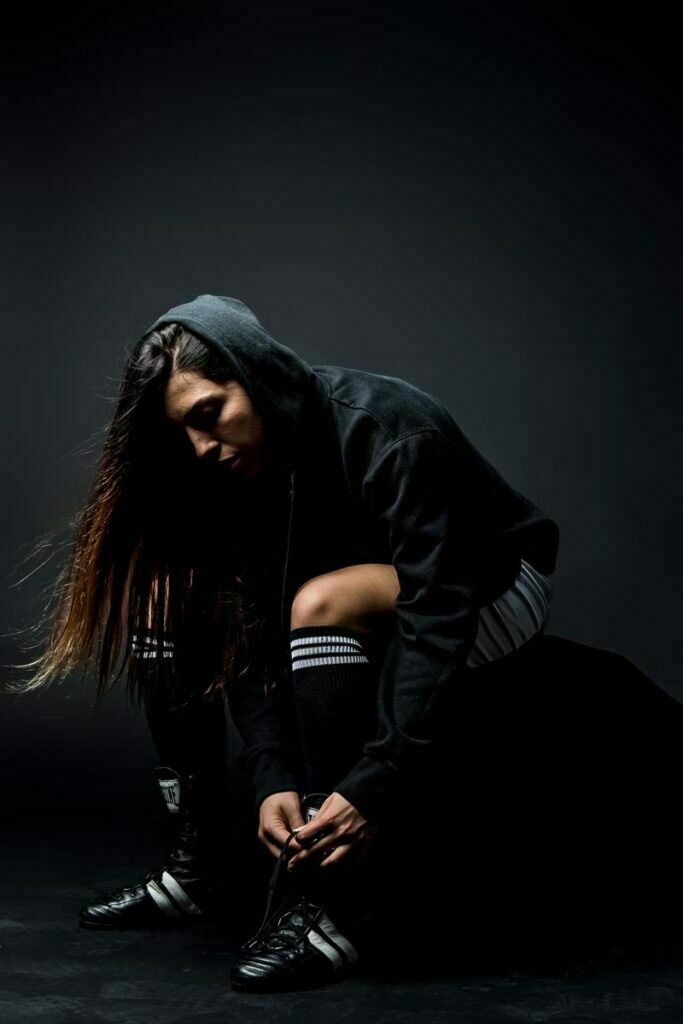 Sport Fotoshooting im Fotostudio in Sarnen Fotoshooting Fuer Frauen Kickbox und Handball Fotoshooting