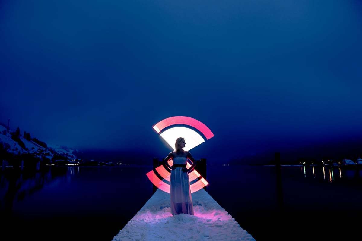 Outdoor Fotoshooting mit Pixelstick