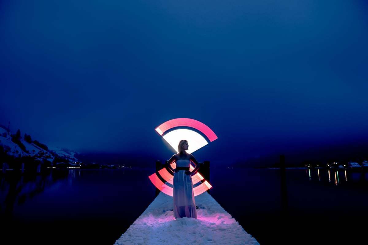 Outdoor Fotoshooting mit Pixelstick