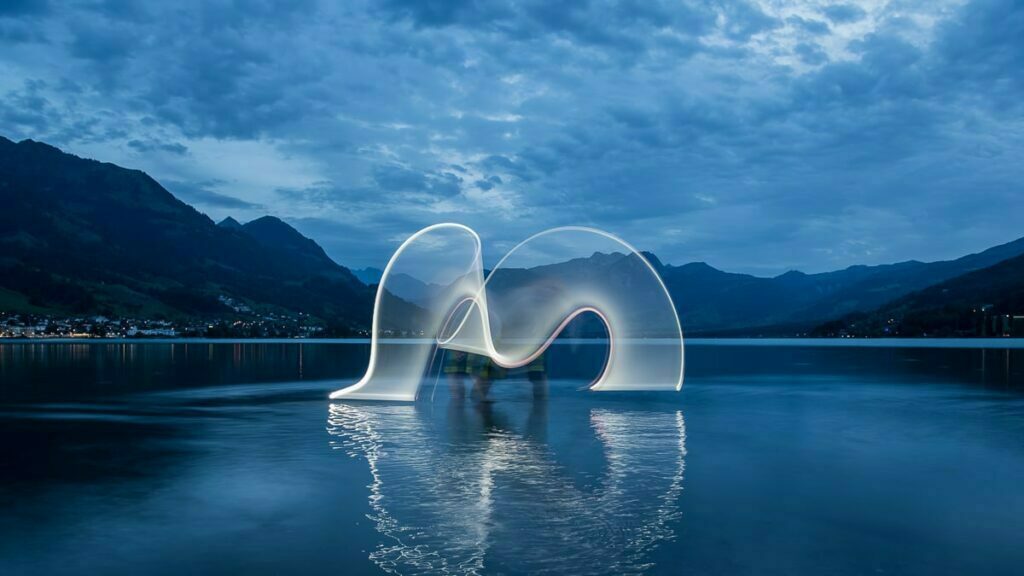 Outdoor Lightpainting am See