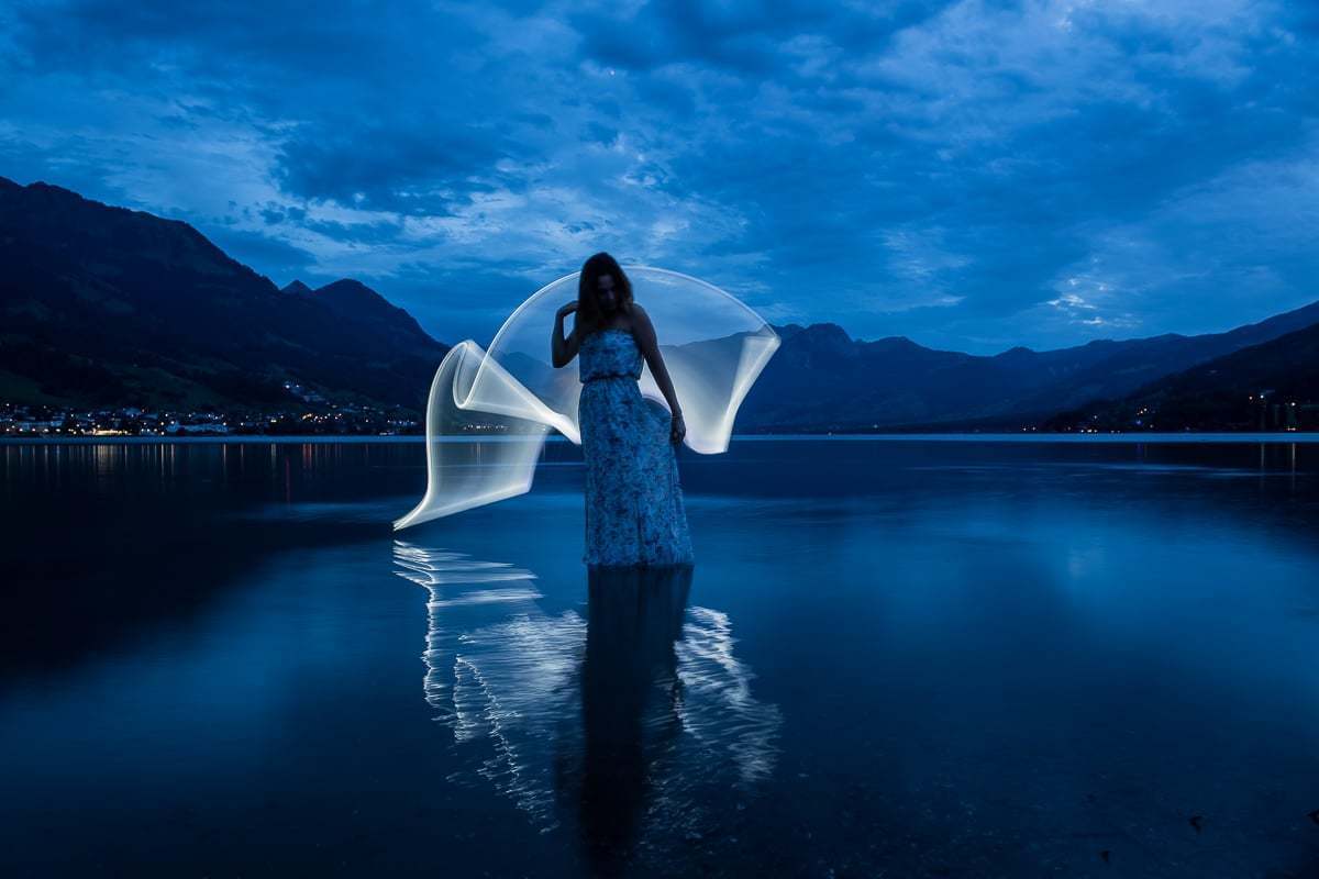 Outdoor Lightpainting Outdoor Lightpainting am See