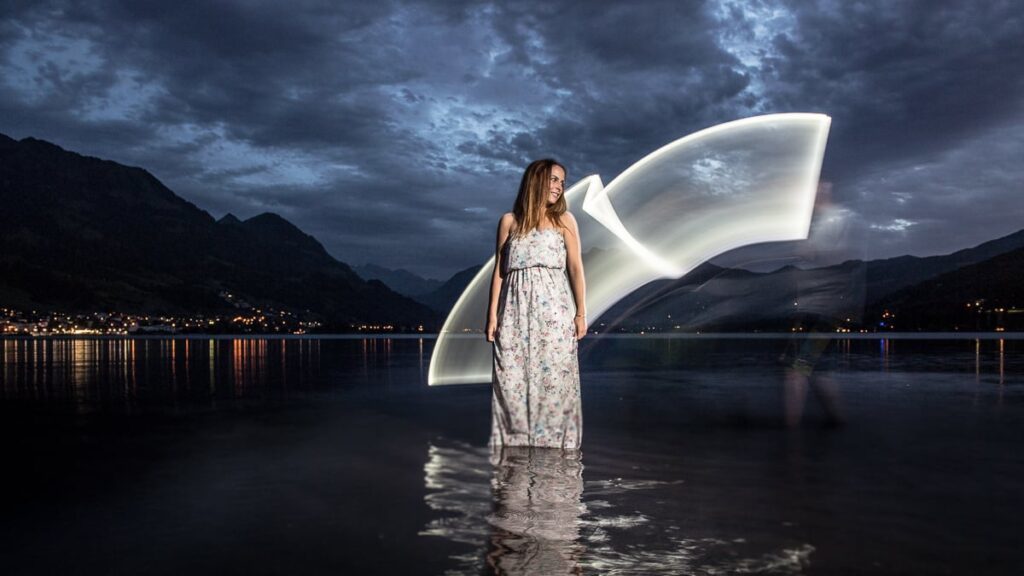 Outdoor Lightpainting am See
