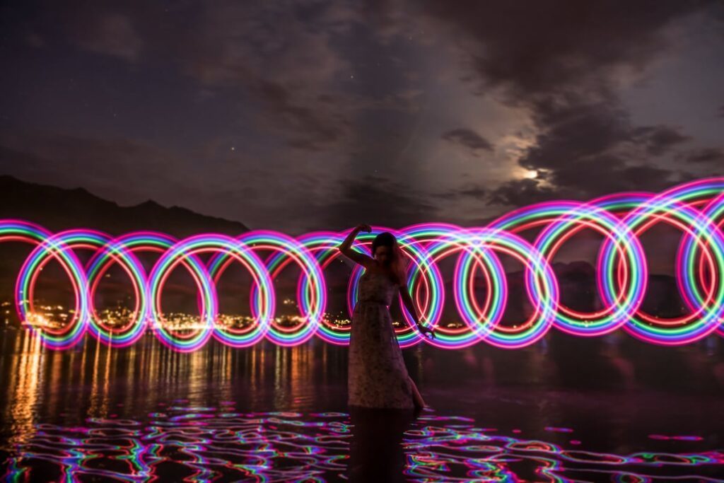 Outdoor Lightpainting am See