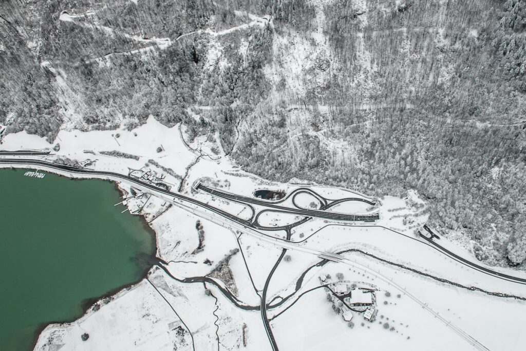 Landschaft Flugaufnahmen Obwalden Aufnahmen aus dem Flieger Aufnahmen aus der Luft Drohnenaufnahmen Obwalden