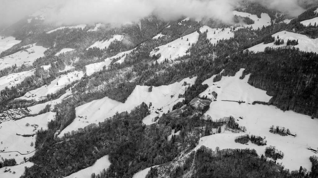 Landschaft Flugaufnahmen Obwalden Aufnahmen aus dem Flieger Aufnahmen aus der Luft Drohnenaufnahmen Obwalden