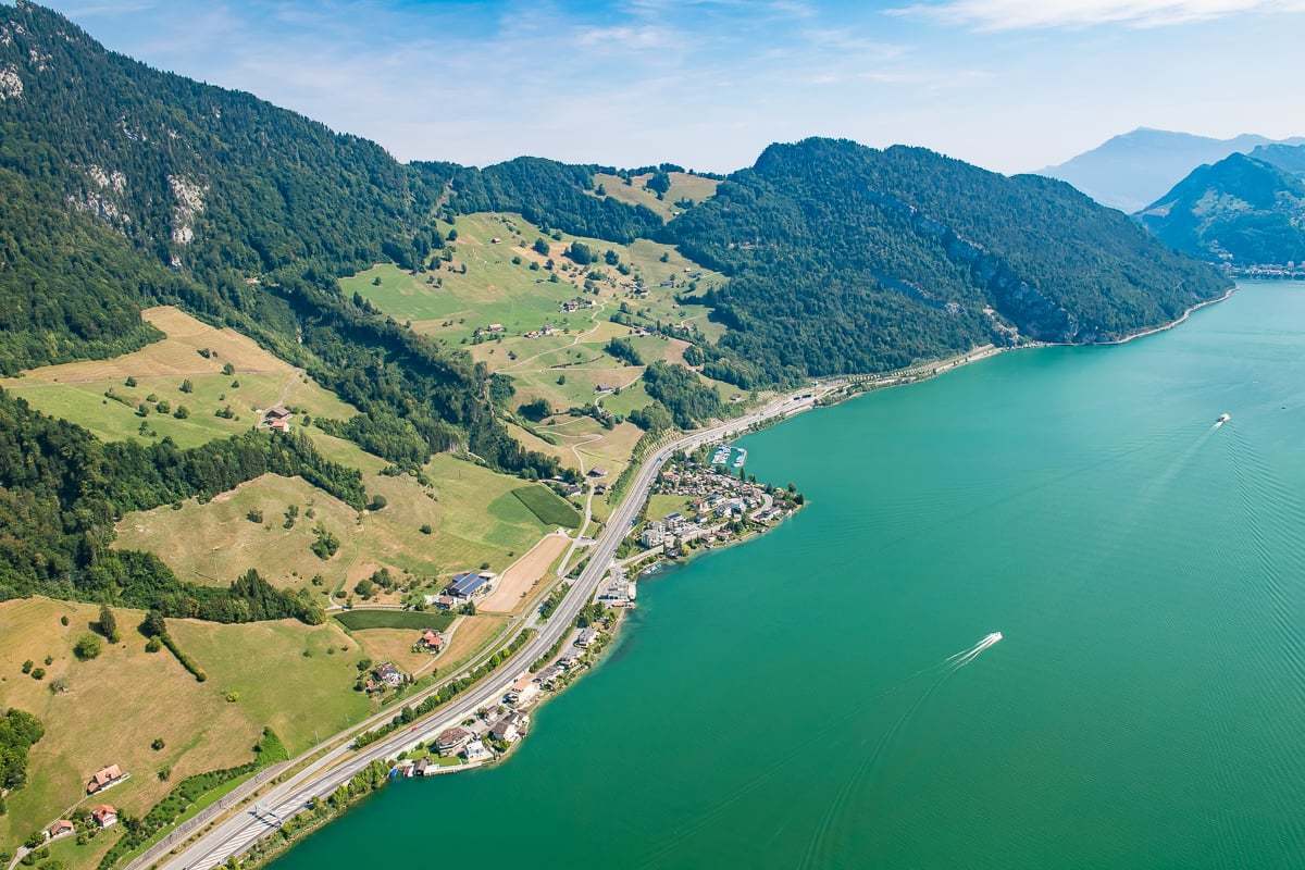 Luftaufnahmen Obwalden Rundflug um den Sarnersee mit Luftaufnahmen von Obwalden Fotograf Obwalden