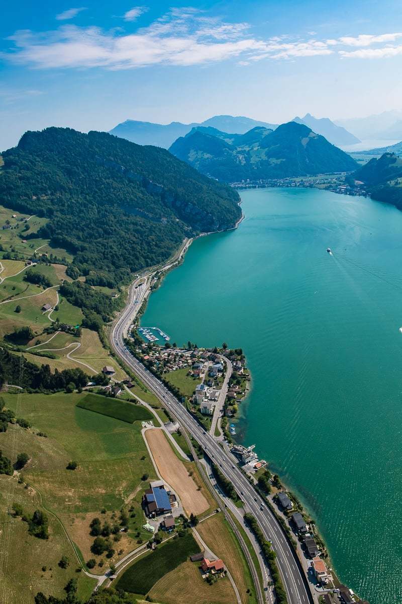 Luftaufnahmen Obwalden Rundflug um den Sarnersee mit Luftaufnahmen von Obwalden Fotograf Obwalden