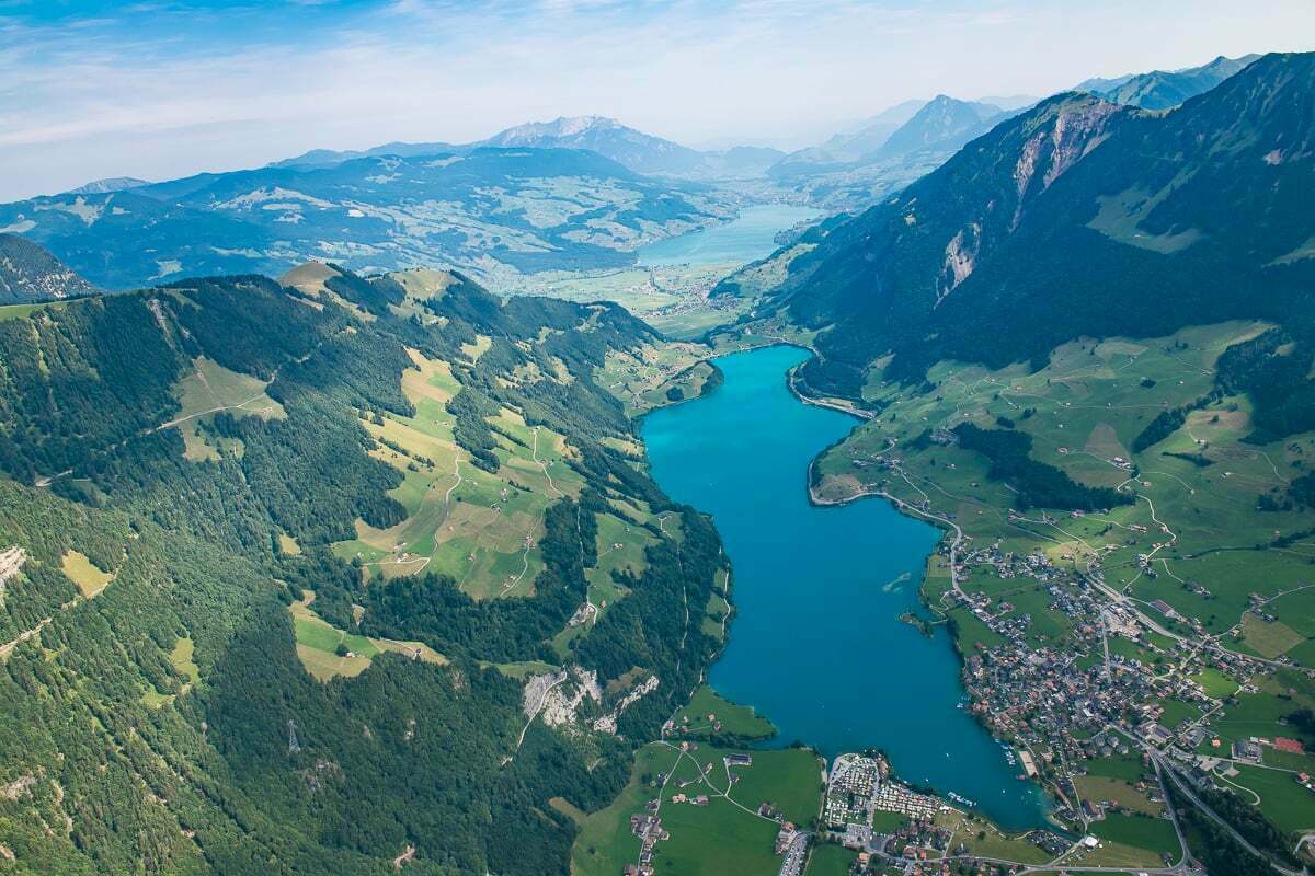 Luftaufnahmen Obwalden Rundflug um den Sarnersee mit Luftaufnahmen von Obwalden Fotograf Obwalden
