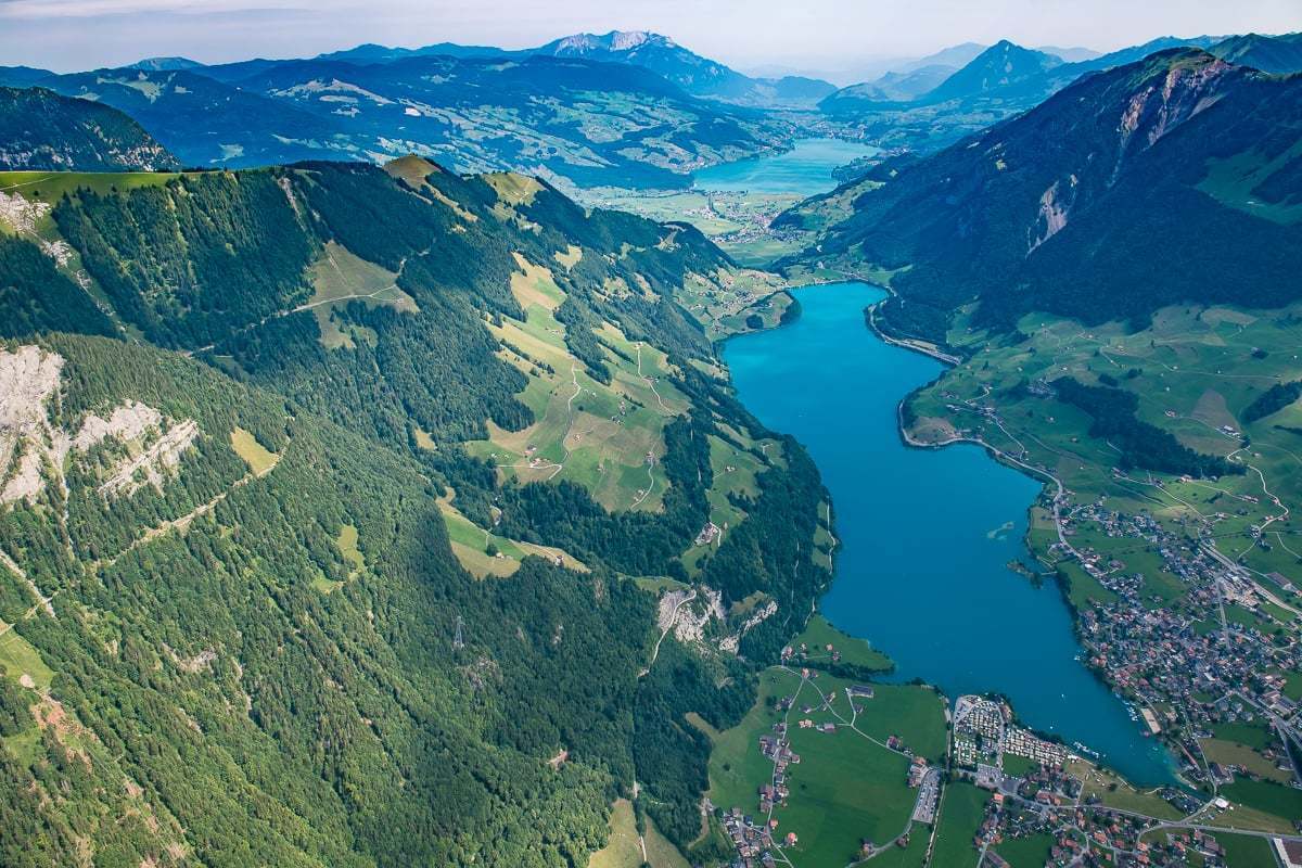 Luftaufnahmen Obwalden Rundflug um den Sarnersee mit Luftaufnahmen von Obwalden Fotograf Obwalden