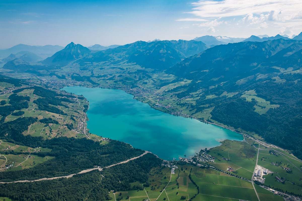 Luftaufnahmen Obwalden Rundflug um den Sarnersee mit Luftaufnahmen von Obwalden Fotograf Obwalden