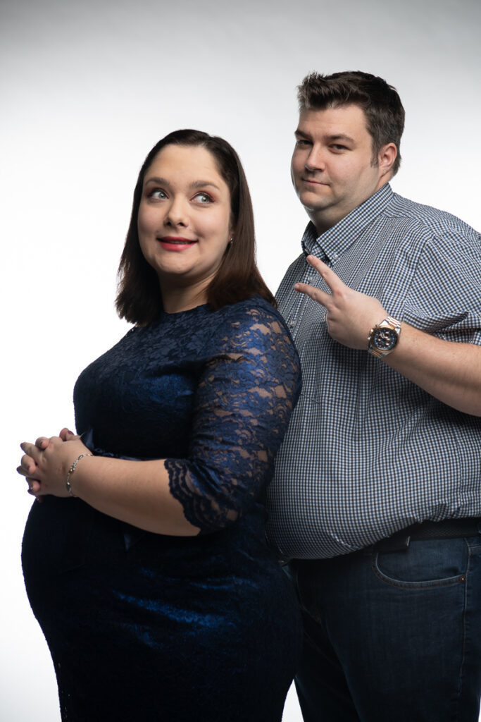 Babybauch im Fotostudio