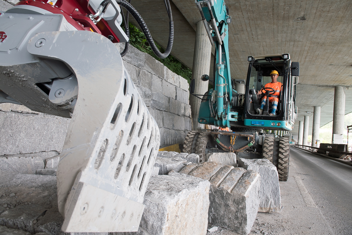 Bilder Drohnenaufnahmen von Baustelle Hergiswil Lopper Umfahrung Fotograf fuer Baufirmen Nidwalden Luzern Obwalden