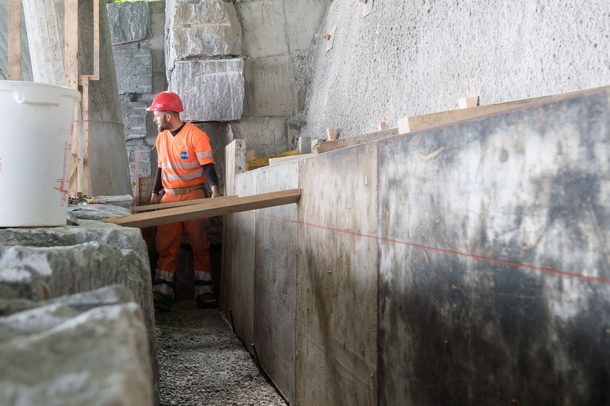 Bilder Drohnenaufnahmen von Baustelle Hergiswil Lopper Umfahrung Fotograf fuer Baufirmen Nidwalden Luzern Obwalden